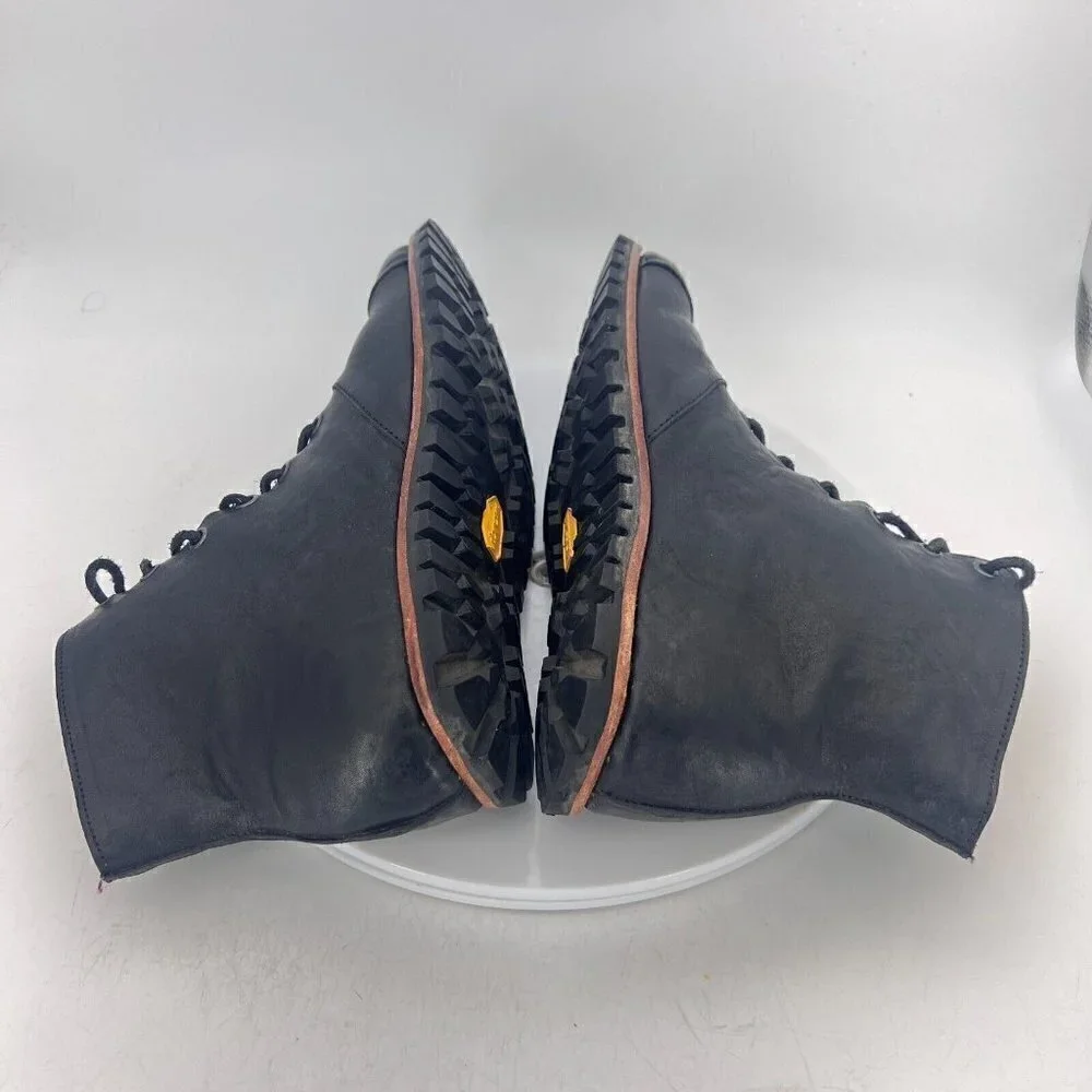 Cliff Dweller Boxer Women Size EU 42 US 12 Black Leather Vibram Cap Toe Boot